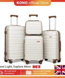 Hard Shell Suitcase Set Lightweight Polypropylene Travel Trolley with TSA Lock and Spinner Wheels